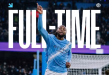 Antoine Semenyo scores on Man City debut